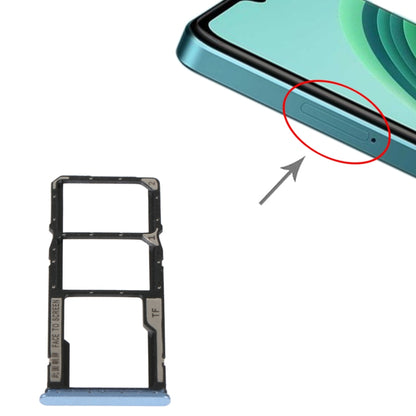 SIM Card Tray + SIM Card Tray + Micro SD Card Tray For Xiaomi Redmi Note 11E (Blue) - Card Tray by buy2fix | Online Shopping UK | buy2fix