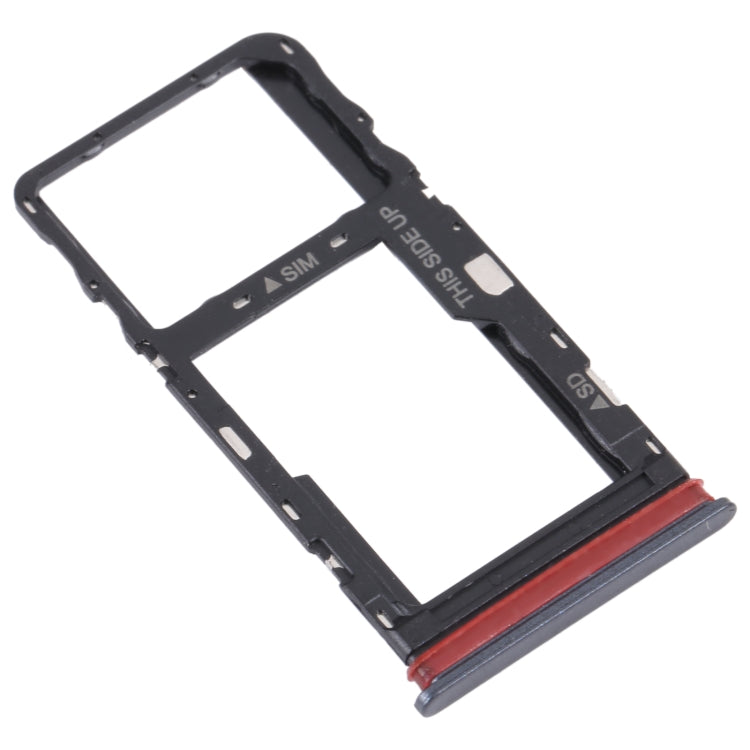 For TCL 30 V 5G Original SIM Card Tray + Micro SD Card Tray(Black) - Repair & Spare Parts by buy2fix | Online Shopping UK | buy2fix