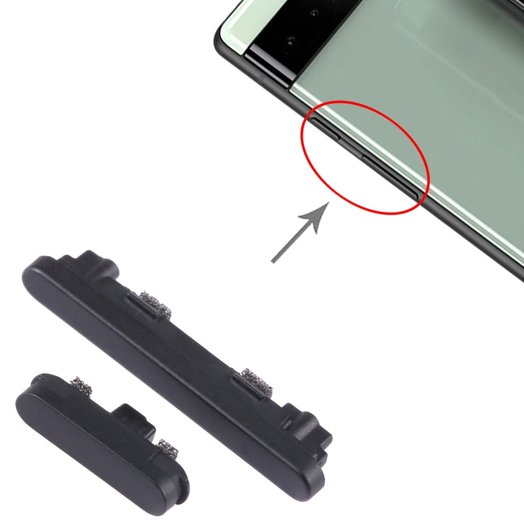 For Google Pixel 6A Power Button + Volume Control Button (Black) - Others by buy2fix | Online Shopping UK | buy2fix