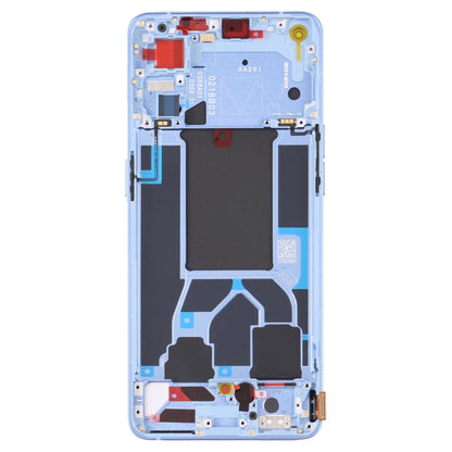 For OPPO Reno7 Pro 5G Front Housing LCD Frame Bezel Plate (Blue) - LCD Screen by buy2fix | Online Shopping UK | buy2fix
