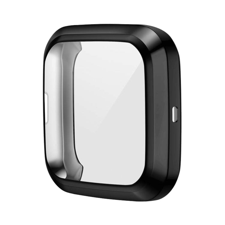 For Fitbit versa 2 Plating TPU All-inclusive Protective Shell(Black) - Smart Wear by buy2fix | Online Shopping UK | buy2fix