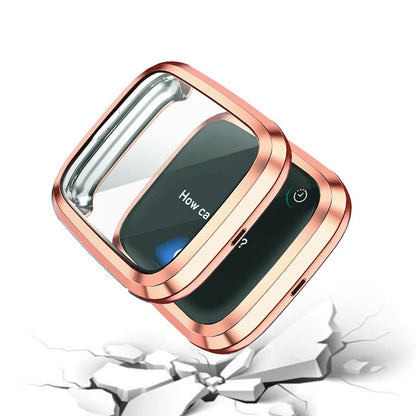 For Fitbit versa 2 Plating TPU All-inclusive Protective Shell(Rose gold) - Smart Wear by buy2fix | Online Shopping UK | buy2fix