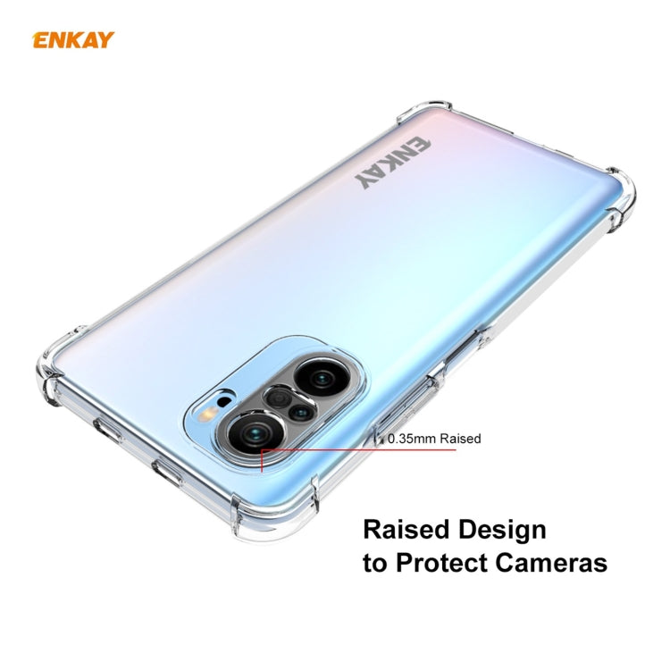 For Redmi K40 / K40 Pro / K40 Pro+ Hat-Prince ENKAY Clear TPU Shockproof Case Soft Anti-slip Cover + 0.26mm 9H 2.5D Full Glue Full Coverage Tempered Glass Protector Film - Xiaomi Cases by ENKAY | Online Shopping UK | buy2fix