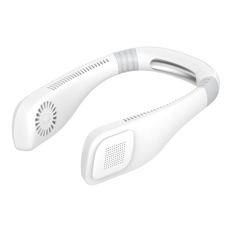 Hand Free Mini USB Neck Fan - Rechargeable Portable Headphone Design Wearable Neckband Fan, 3 Level Air Flow, 360 Degree Free Rotation Perfect for Sports, Office and Outdoor(White) - Electric Fans by buy2fix | Online Shopping UK | buy2fix