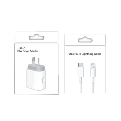 20W PD 3.0 Travel Fast Charger Power Adapter with USB-C / Type-C to 8 Pin Fast Charge Data Cable, AU Plug(1m) - Apple Accessories by buy2fix | Online Shopping UK | buy2fix