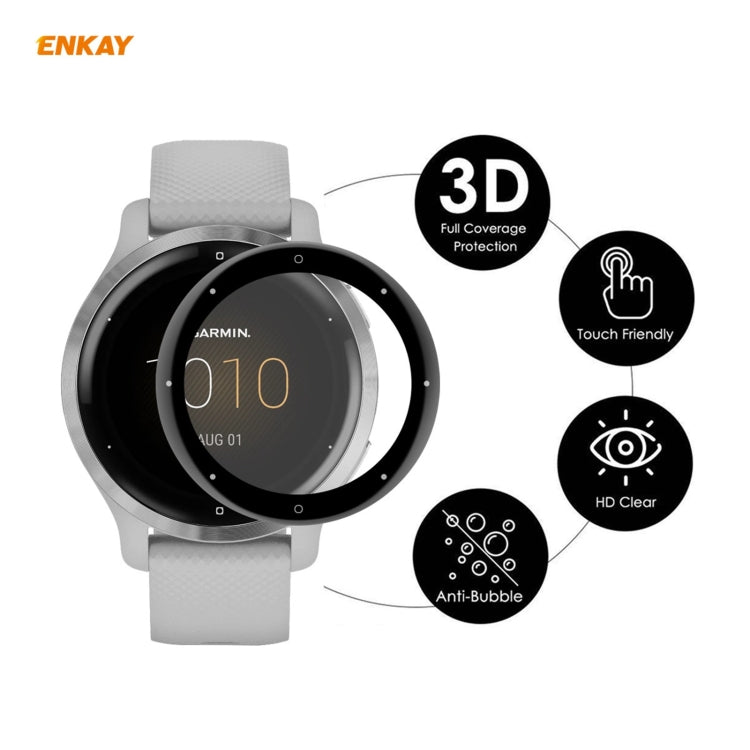 For Garmin Venu 2S / Vivoactive 4S 40mm 10 PCS ENKAY Hat-Prince 3D Full Screen Soft PC Edge + PMMA HD Screen Protector Film - Screen Protector by ENKAY | Online Shopping UK | buy2fix