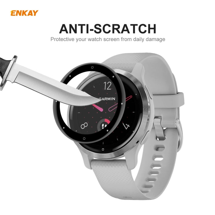 For Garmin Venu 2S / Vivoactive 4S 40mm 10 PCS ENKAY Hat-Prince 3D Full Screen Soft PC Edge + PMMA HD Screen Protector Film - Screen Protector by ENKAY | Online Shopping UK | buy2fix