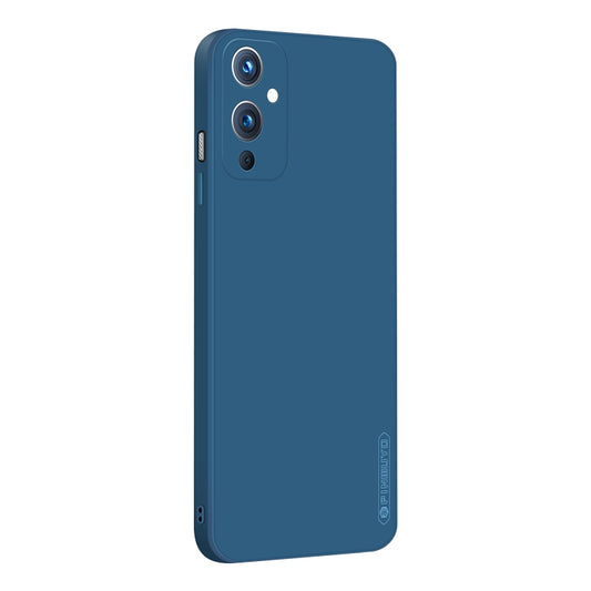 For OnePlus 9 PINWUYO Touching Series Liquid Silicone TPU Shockproof Case(Blue) - OnePlus Cases by PINWUYO | Online Shopping UK | buy2fix