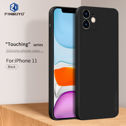 For iPhone 11 PINWUYO Sense Series Liquid Silicone TPU Mobile Phone Case (Black) - iPhone 11 Cases by PINWUYO | Online Shopping UK | buy2fix