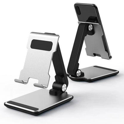 Foldable Tablet Desk Holder, Aluminum Alloy Base for iPad, Huawei Etc - Desktop Holder by buy2fix | Online Shopping UK | buy2fix