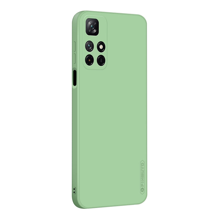 For Xiaomi Redmi Note 11 / Poco M4 Pro 5G PINWUYO Liquid Silicone TPU Phone Case(Green) - Xiaomi Accessories by PINWUYO | Online Shopping UK | buy2fix