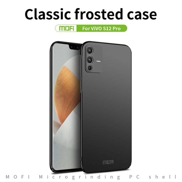 For vivo S12 Pro MOFI Frosted PC Ultra-thin Hard Phone Case(Black) - vivo Cases by MOFI | Online Shopping UK | buy2fix