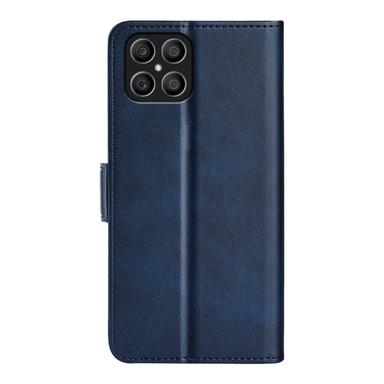 For Honor X8 Dual-side Magnetic Buckle Leather Phone Case(Dark Blue) - Mobile Accessories by buy2fix | Online Shopping UK | buy2fix