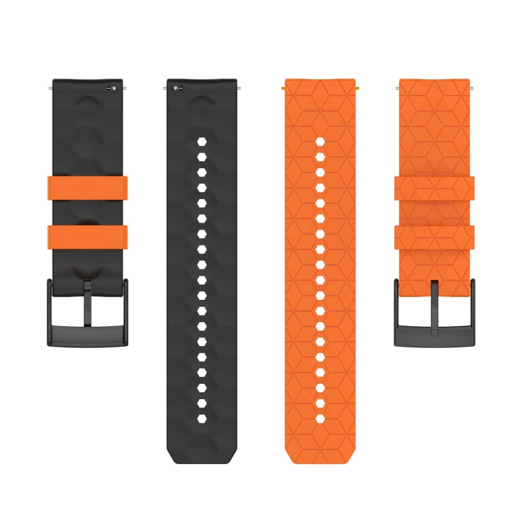 For Suunto 7 24mm Mixed-Color Silicone Watch Band(White+Black) - Smart Wear by buy2fix | Online Shopping UK | buy2fix