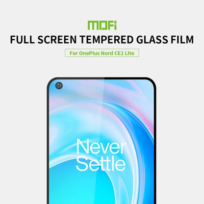 For OnePlus Nord CE2 Lite MOFI 9H 2.5D Full Screen Tempered Glass Film(Black) - OnePlus Tempered Glass by MOFI | Online Shopping UK | buy2fix