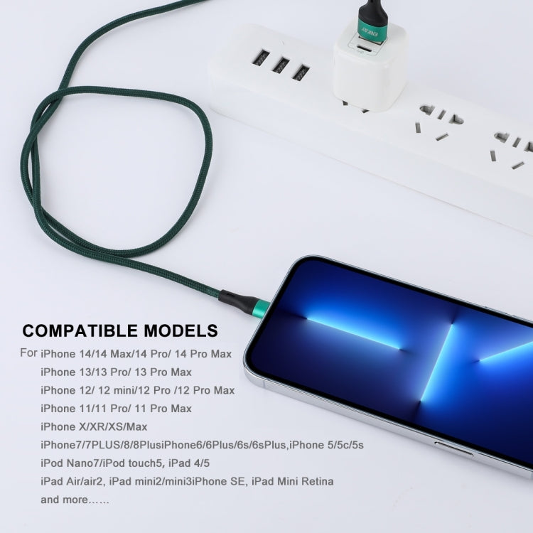 ENKAY ENK-CB118 1m USB 3.0 to 8 Pin 3A Fast Charging Sync Data Cable(Grey) - Normal Style Cable by ENKAY | Online Shopping UK | buy2fix