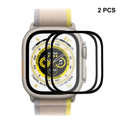 For Apple Watch Ultra / Ultra 2 / Ultra 3 49mm 2pcs ENKAY 9H Full Cover Tempered Glass Watch Film - Others by ENKAY | Online Shopping UK | buy2fix