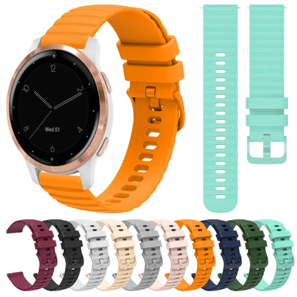 For Garmin Vivoactive 4S 18mm Wavy Dotted Solid-Color Silicone Watch Band(Starlight Color) - Watch Bands by buy2fix | Online Shopping UK | buy2fix