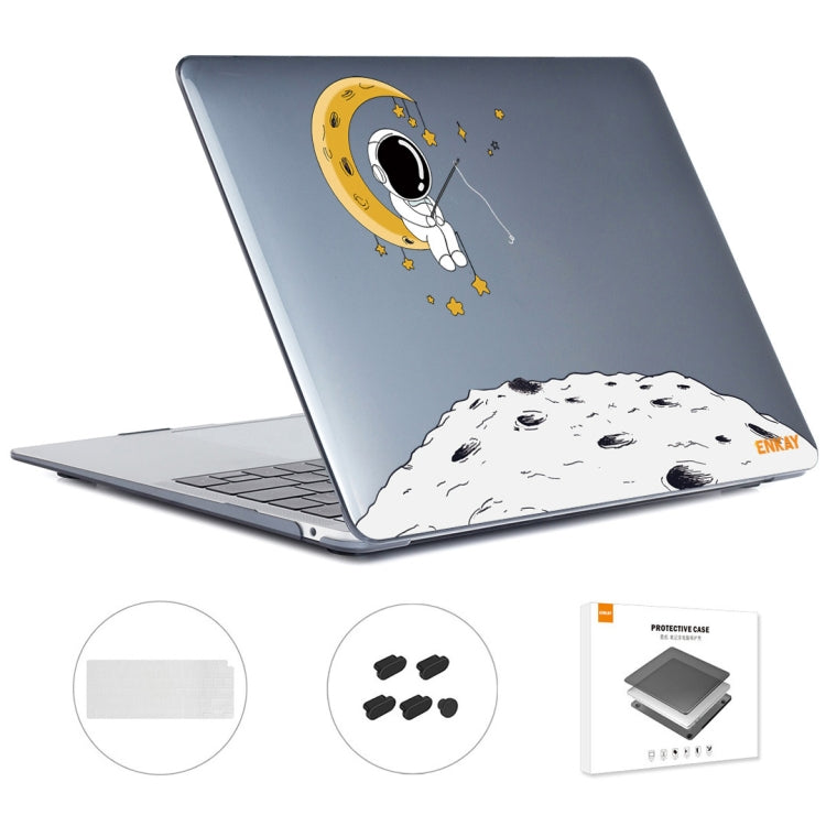 For MacBook Air 13.3 2020 A2179/A2337 ENKAY Hat-Prince 3 in 1 Spaceman Pattern Laotop Protective Crystal Case with TPU Keyboard Film / Anti-dust Plugs, Version:EU(Spaceman No.3) - MacBook Air Cases by ENKAY | Online Shopping UK | buy2fix