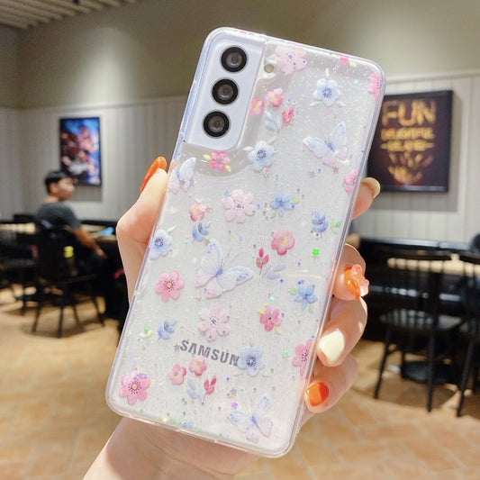 For Samsung Galaxy S20 FE Fresh Small Floral Epoxy TPU Phone Case(Butterflies Love Flowers 6) - Galaxy S20 FE Cases by buy2fix | Online Shopping UK | buy2fix