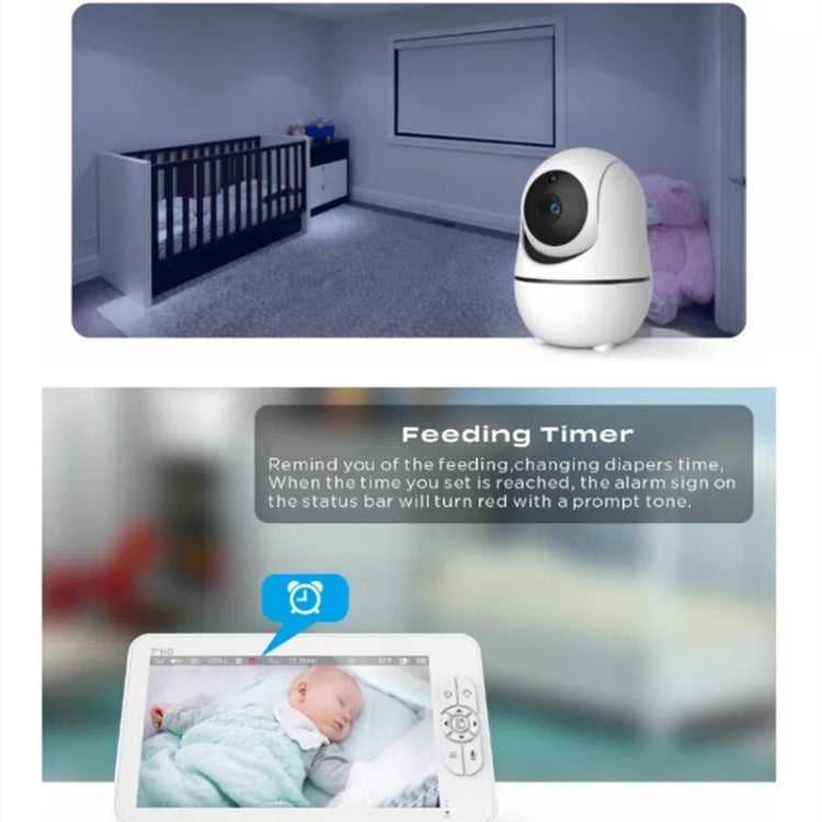 SM70PTZ 7 inch Screen 2.4GHz Wireless Digital Baby Monitor,  Auto Night Vision / Two-way Voice Intercom(AU Plug) - Security by buy2fix | Online Shopping UK | buy2fix