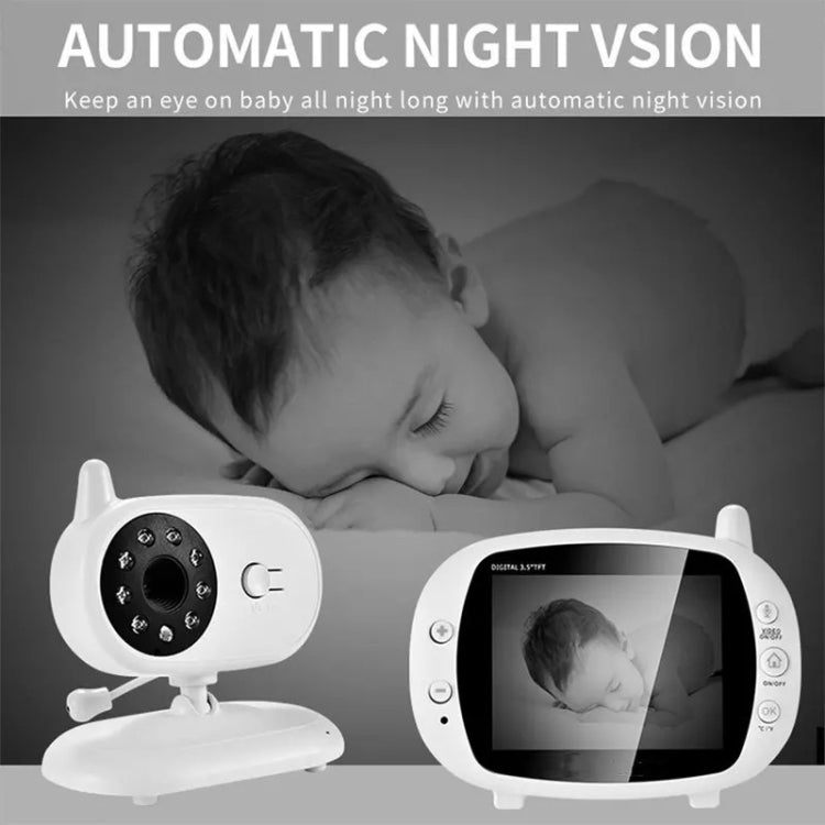 BM850 3.5 inch Wireless Video Color Baby Monitor Night Vision Temperature Monitor(AU Plug) - Security by buy2fix | Online Shopping UK | buy2fix