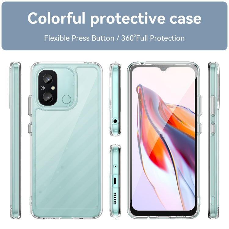 For Xiaomi Redmi 12C Colorful Series Acrylic + TPU Phone Case(Transparent) - Xiaomi Cases by buy2fix | Online Shopping UK | buy2fix