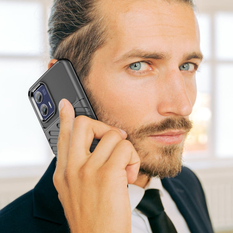 For Motorola Moto G73 Thunderbolt Shockproof TPU Protective Soft Phone Case(Black) - Motorola Cases by buy2fix | Online Shopping UK | buy2fix