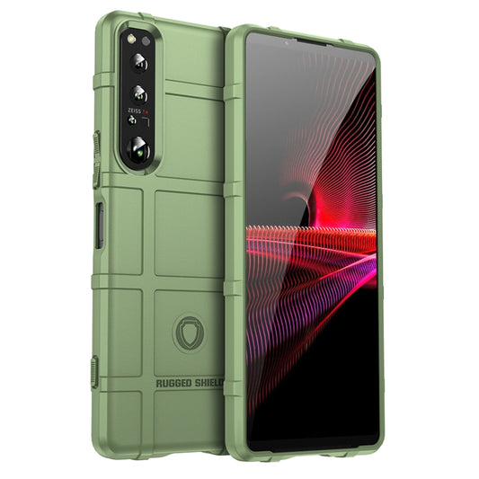 For Sony Xperia 1 V Full Coverage Shockproof TPU Phone Case(Army Green) - Sony Cases by buy2fix | Online Shopping UK | buy2fix