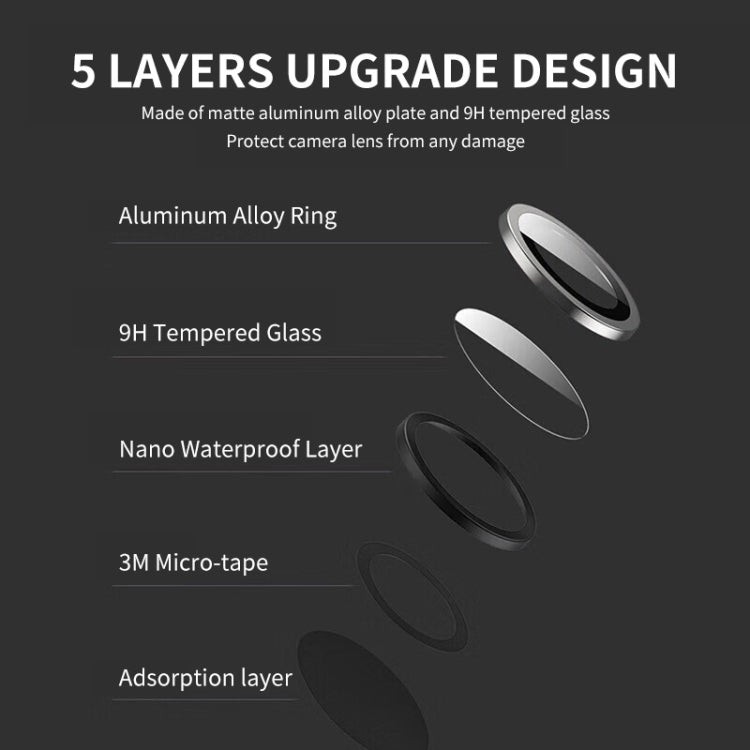 For HUAWEI P60 / P60 Pro / P60 Art ENKAY Hat-Prince 9H Rear Camera Lens Aluminium Alloy Tempered Glass Film(Black) - Huawei Tempered Glass by ENKAY | Online Shopping UK | buy2fix