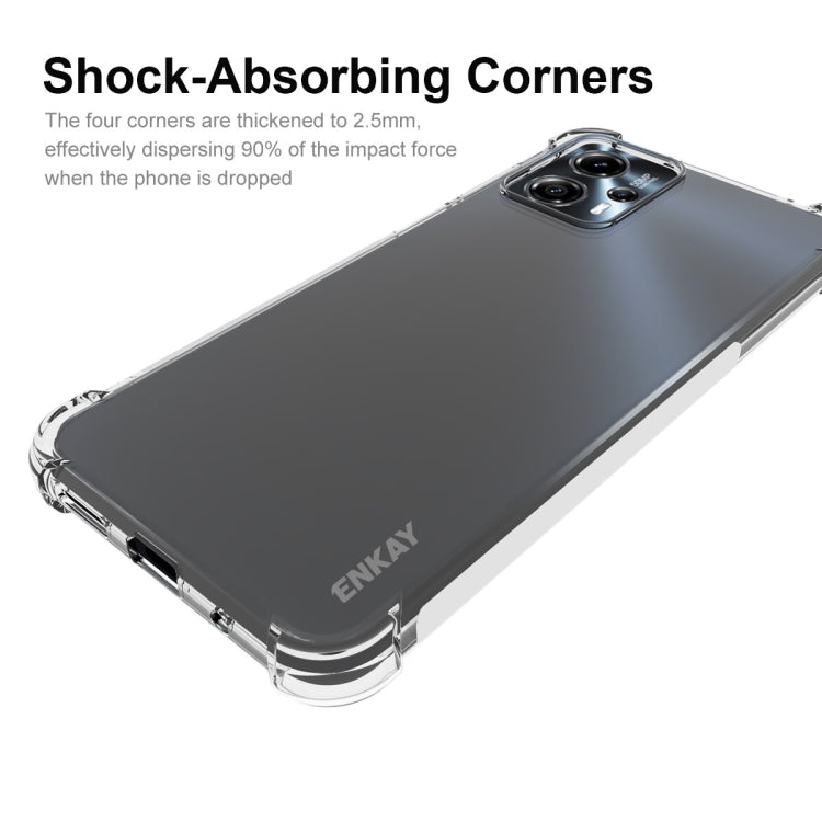 For Motorola Moto G23 4G ENKAY Transparent TPU Shockproof Phone Case with Glass Film - Motorola Cases by ENKAY | Online Shopping UK | buy2fix