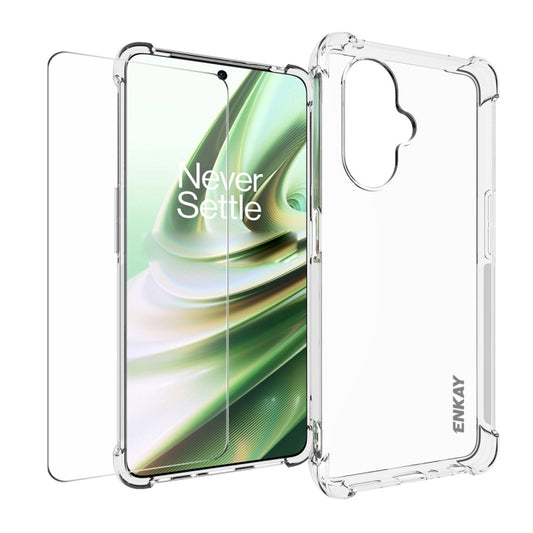 For OnePlus Nord CE 3 5G ENKAY Transparent TPU Shockproof Phone Case with Glass Film - OnePlus Cases by ENKAY | Online Shopping UK | buy2fix