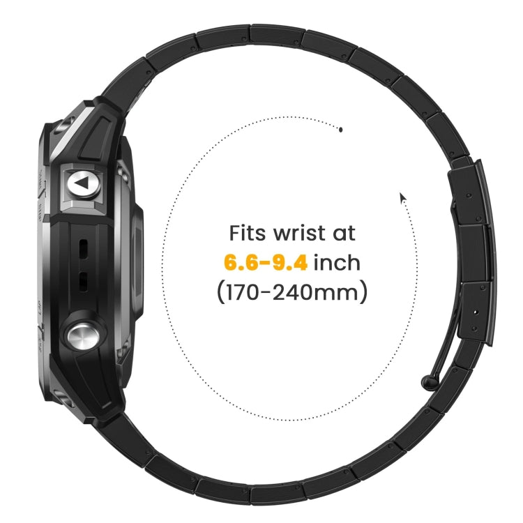 For Garmin Fenix 7X Pro 51mm 26mm Titanium Alloy Quick Release Watch Band(Black) - Watch Bands by buy2fix | Online Shopping UK | buy2fix