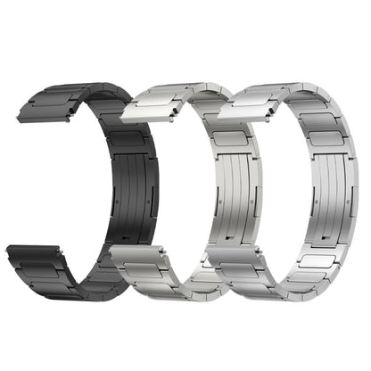 For Xiaomi Haylou RT2 LS10 22mm I-Shaped Titanium Alloy Watch Band(Black) - Watch Bands by buy2fix | Online Shopping UK | buy2fix