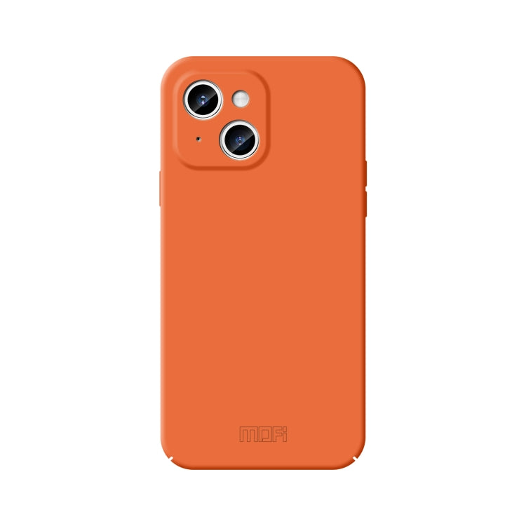 For iPhone 14 Plus MOFI Qin Series Skin Feel All-inclusive PC Phone Case(Orange) - iPhone 14 Plus Cases by MOFI | Online Shopping UK | buy2fix