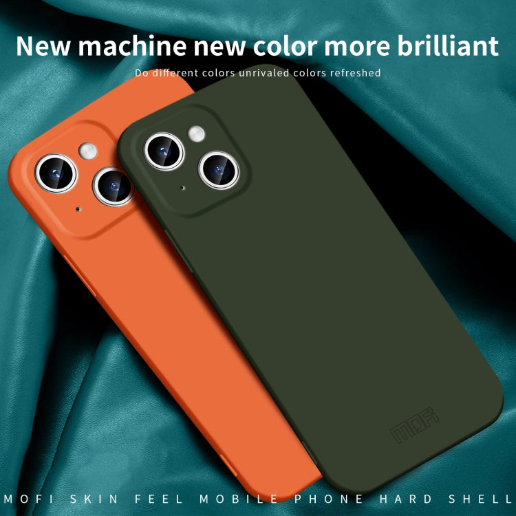 For iPhone 14 Plus MOFI Qin Series Skin Feel All-inclusive PC Phone Case(Orange) - iPhone 14 Plus Cases by MOFI | Online Shopping UK | buy2fix