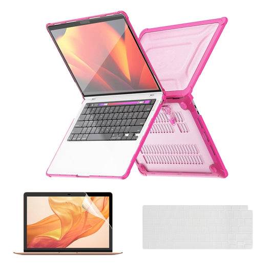 For MacBook Air 13.3 A2179/A2337 ENKAY Hat-Prince 3 in 1 Protective Bracket Case Cover Hard Shell with TPU Keyboard Film / PET Screen Protector, Version:US(Pink) - MacBook Air Cases by ENKAY | Online Shopping UK | buy2fix