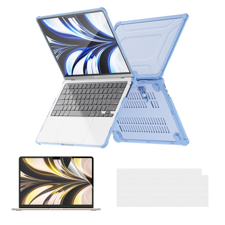 For MacBook Air 13.6 A2681 ENKAY Hat-Prince 3 in 1 Protective Bracket Case Cover Hard Shell with TPU Keyboard Film / PET Screen Protector, Version:US(Light Blue) - MacBook Air Cases by ENKAY | Online Shopping UK | buy2fix