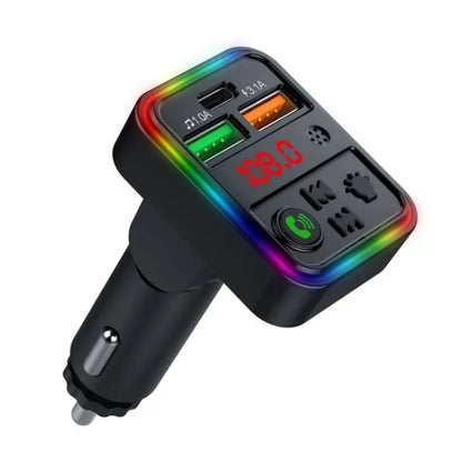 P18 Double USB Cigarette Lighter Bluetooth Car MP3 Music Player Hands-Free Calling Car Audio Device - Bluetooth Car Kits by buy2fix | Online Shopping UK | buy2fix