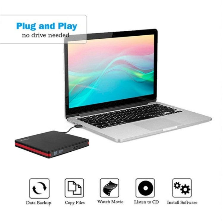 BT669 USB3.0 Laptop CD / DVD Burner Player Optical Drive Case External DVD Drive Enclosure - Rewritable Drive by buy2fix | Online Shopping UK | buy2fix
