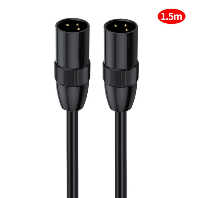 JUNSUNMAY XLR Male to Male Mic Cord 3 Pin Audio Cable Balanced Shielded Cable, Length:1.5m - Microphone Audio Cable & Connector by JUNSUNMAY | Online Shopping UK | buy2fix