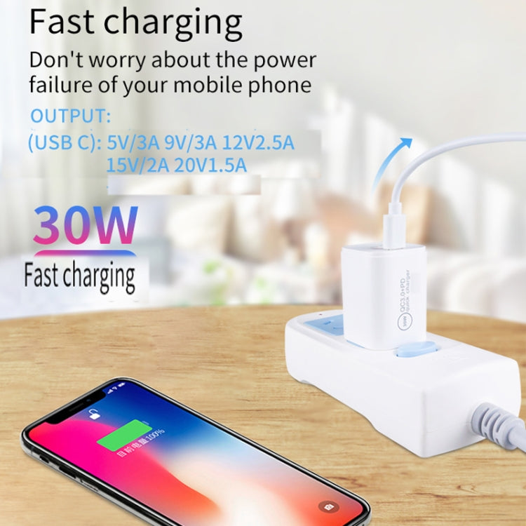 Single Port PD30W USB-C / Type-C Charger with Type-C to 8 Pin Data Cable AU Plug - USB Charger by buy2fix | Online Shopping UK | buy2fix