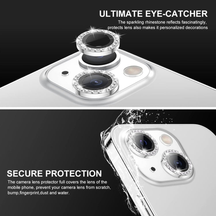 For iPhone 15 / 15 Plus ENKAY AR Anti-reflection Individual Diamond Ring Camera Lens Glass Full Film(Colorful) - iPhone 15 Tempered Glass by ENKAY | Online Shopping UK | buy2fix