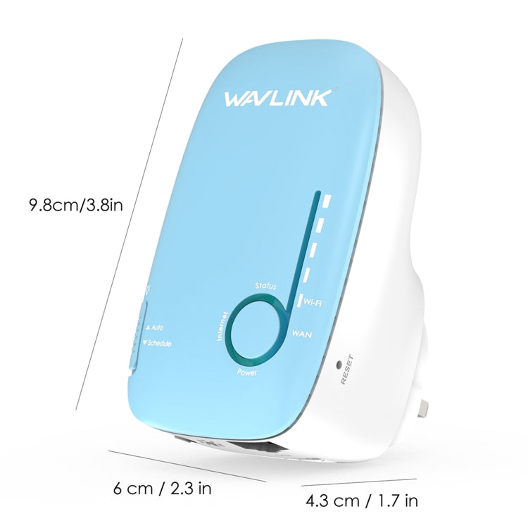 WAVLINK WN576K1 AC1200 Household WiFi Router Network Extender Dual Band Wireless Repeater, Plug:US Plug (Blue) - Wireless Routers by WAVLINK | Online Shopping UK | buy2fix