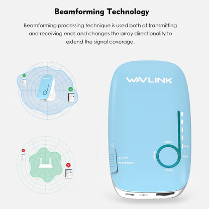 WAVLINK WN576K3 AC1200 Household WiFi Router Network Extender Dual Band Wireless Repeater, Plug:UK Plug - Wireless Routers by WAVLINK | Online Shopping UK | buy2fix