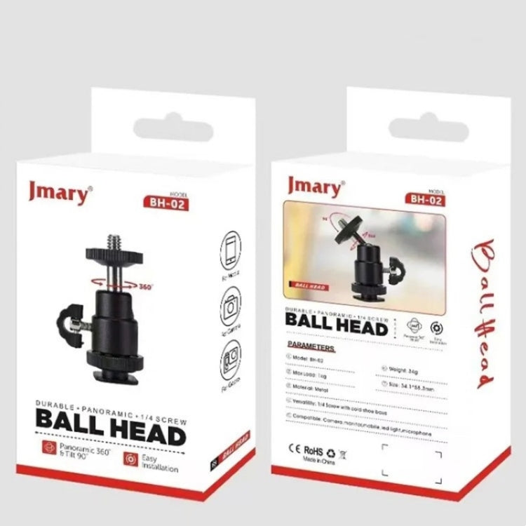 JMARY BH-02 360-Degree Rotating Tripod Ball Head 1/4 Screw Adapter -  by Jmary | Online Shopping UK | buy2fix