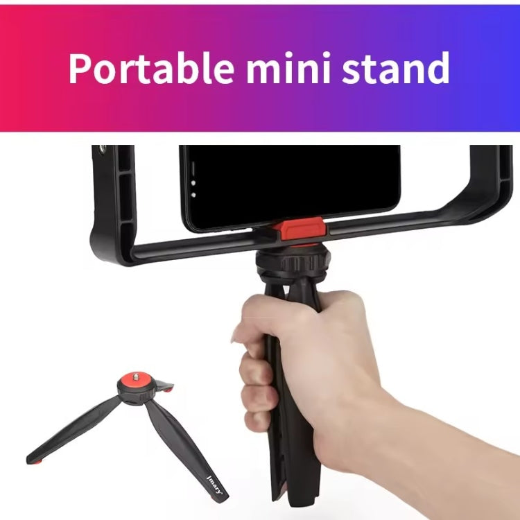 JMARY MT-33 Phone Stand Tripod ABS Video Recording Vlog Mobile Phone Rig Cage -  by Jmary | Online Shopping UK | buy2fix