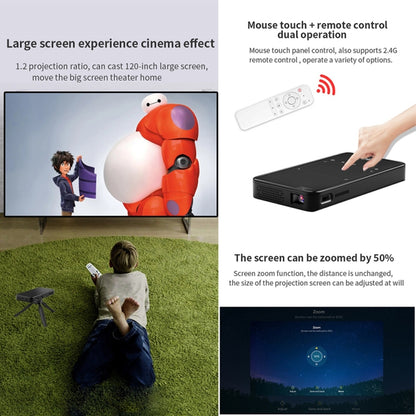 S90 DLP Android 9.0 1GB+8GB 4K Mini WiFi Smart Projector, US Plug(White) - Consumer Electronics by buy2fix | Online Shopping UK | buy2fix