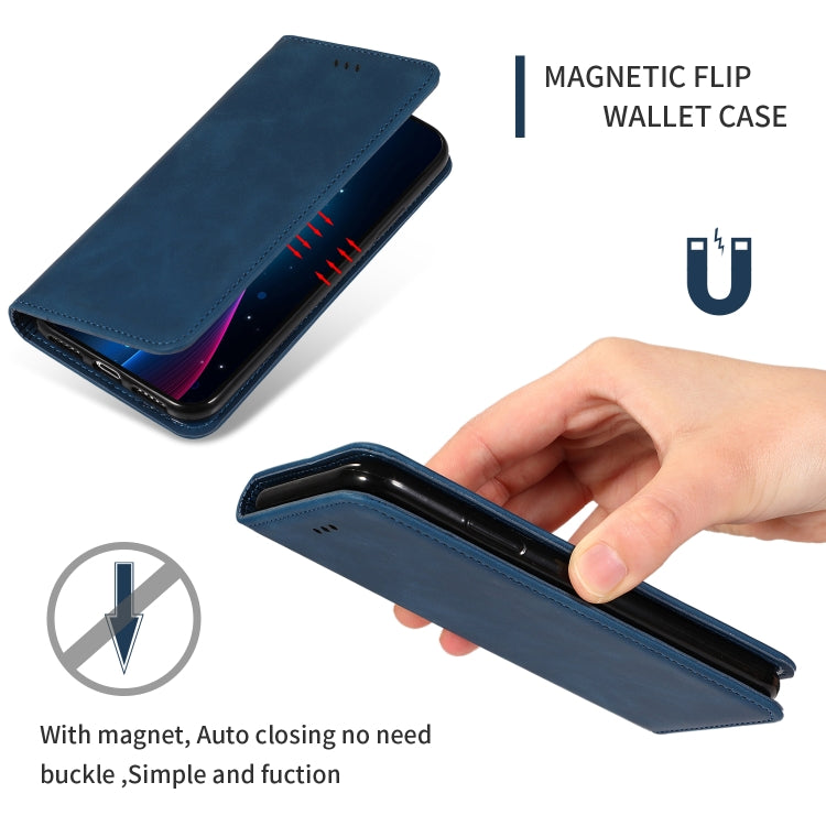 Retro Skin Feel Business Magnetic Horizontal Flip Leather Case for Huawei Honor 20 Pro(Navy Blue) - Mobile Accessories by buy2fix | Online Shopping UK | buy2fix