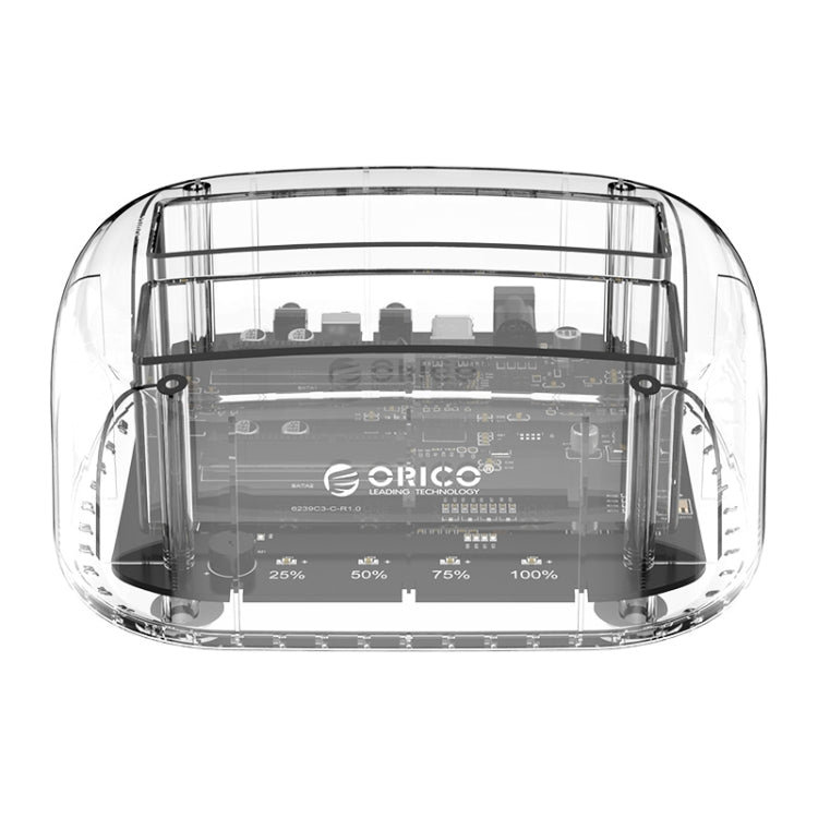 ORICO 6239U3 3.5/2.5inch 2 Bay Transparent USB3.0 Ordinary Reading & Writing Hard Drive Dock - HDD Enclosure by ORICO | Online Shopping UK | buy2fix